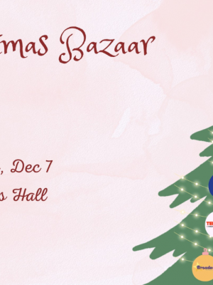Enjoy homemade pastries, drinks, hand-made Christmas decorations, and many other surprises.