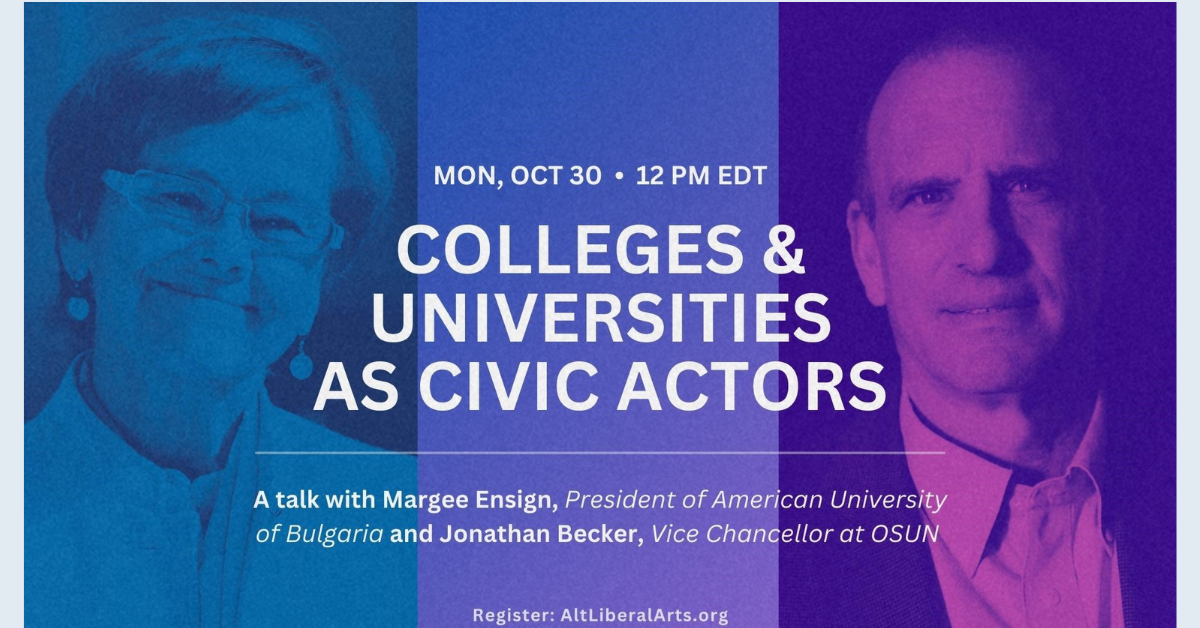 Colleges and Universities as Civic Actors: a Conversation with Margee Ensign and Jonathan Becker