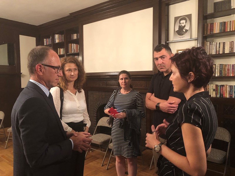 Alumni speak with Development Director Irena Macheva (EMBA '18)