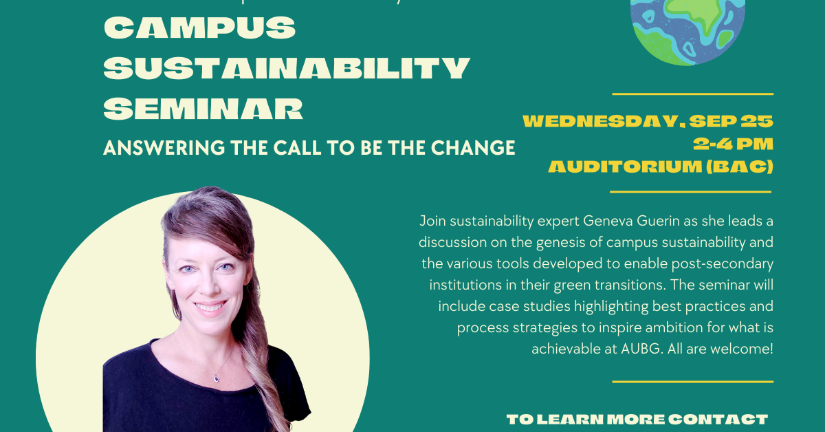 Campus Sustainability: Answering the Call to Be the Change