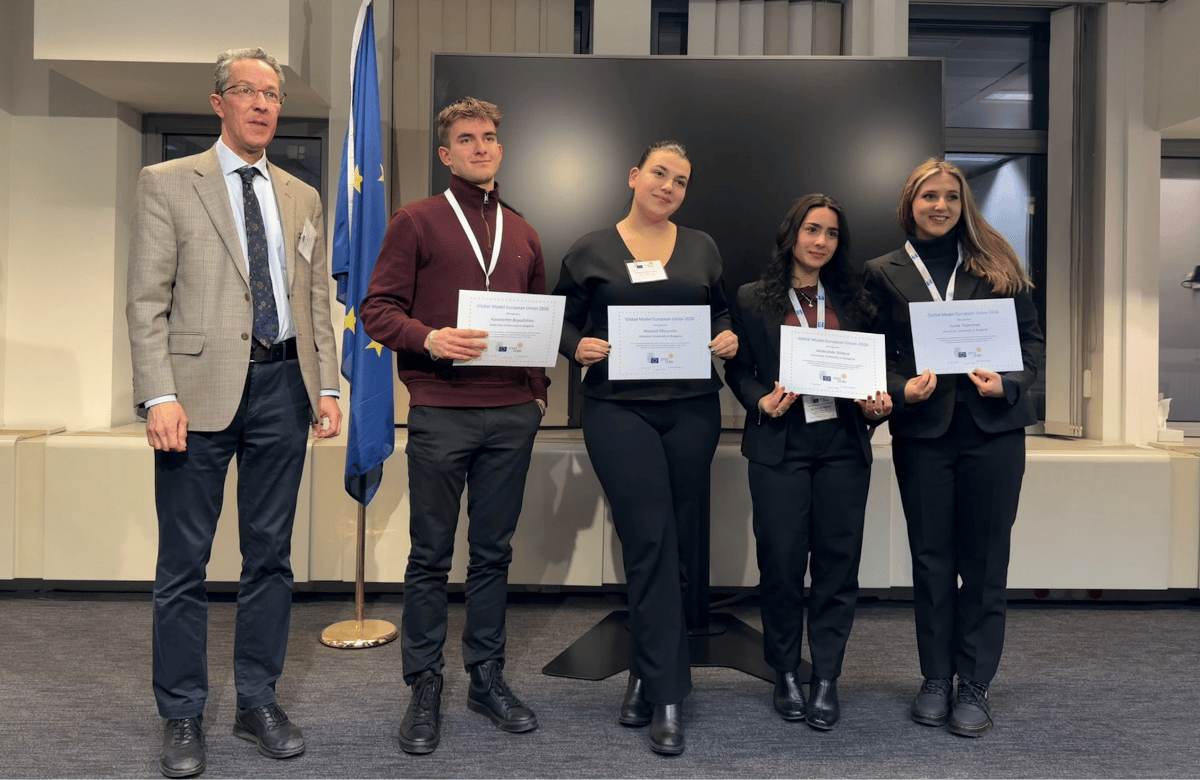 AUBG Students at Global Model EU in Brussels, 2026