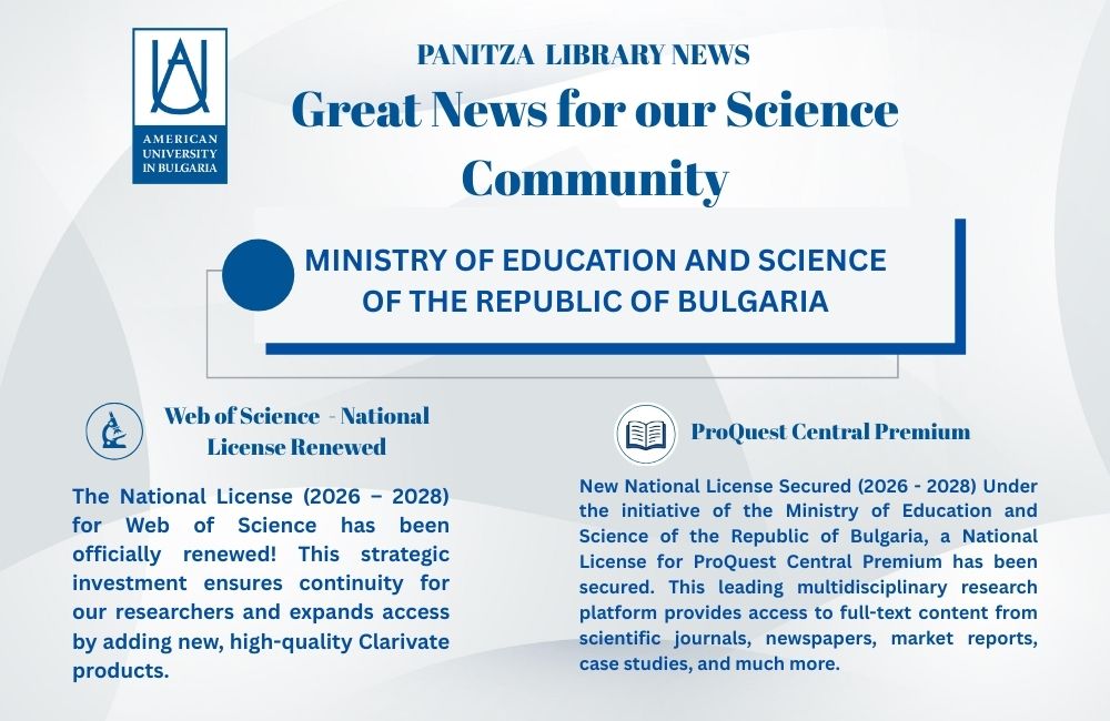 Access to Web of Science and ProQuest Central Premium (2026–2028)