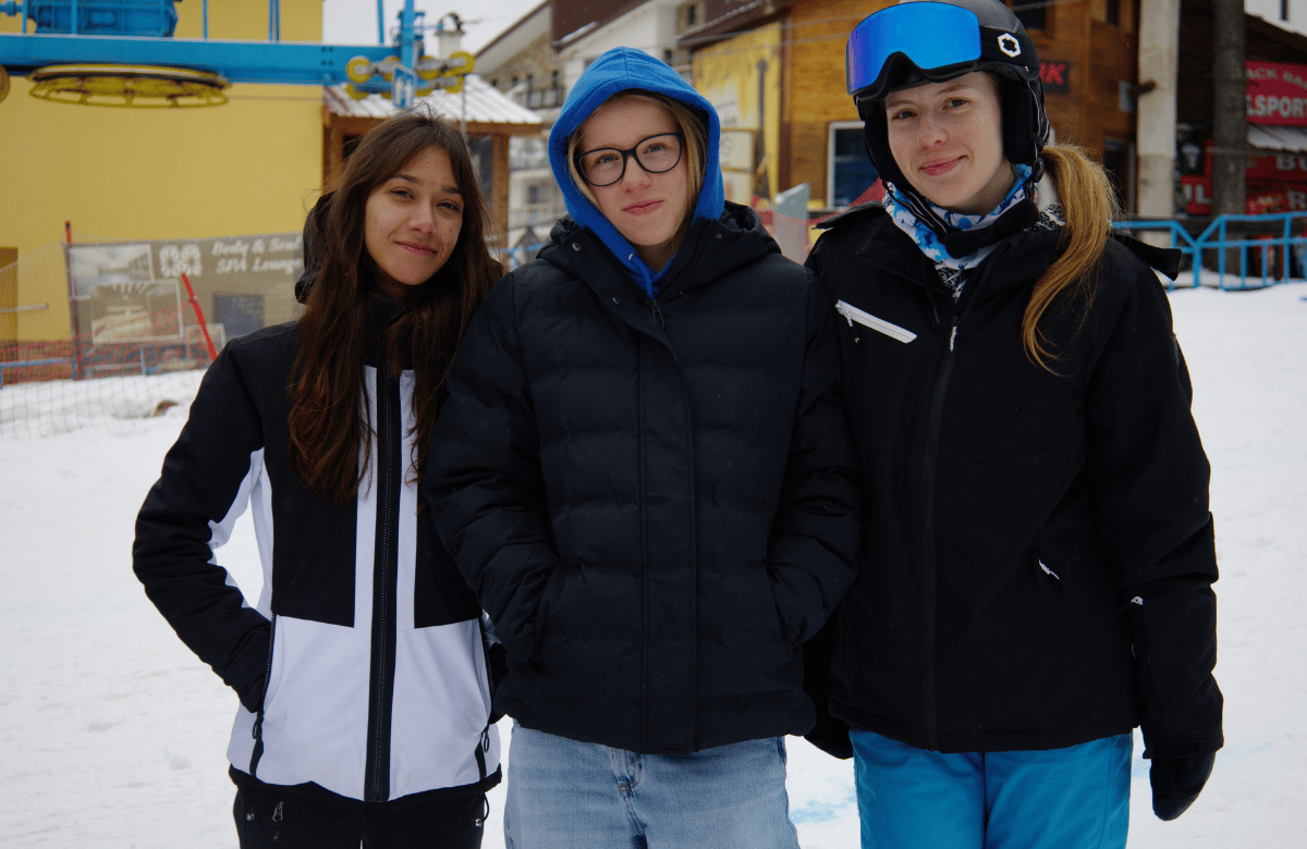 AUBG Student Andrea Kotsinova at the University Winter Sports Competition