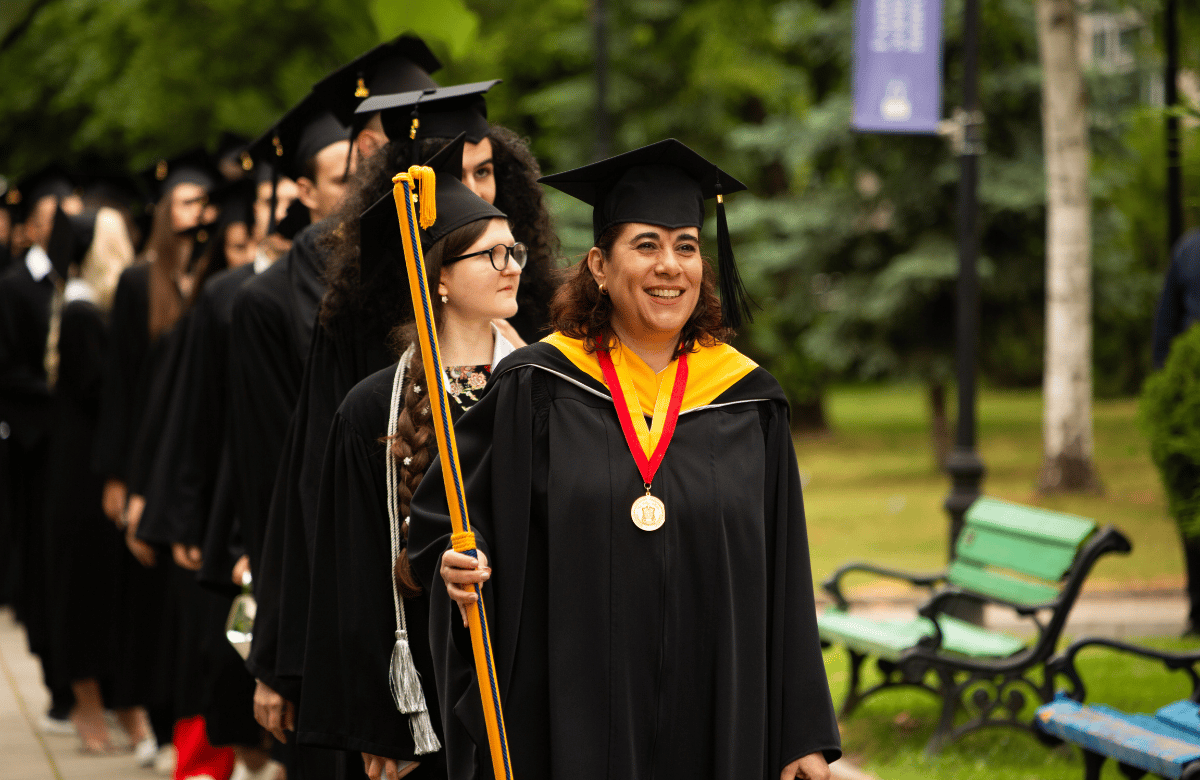Dean Sabina A. Wien at AUBG Commencement 2026