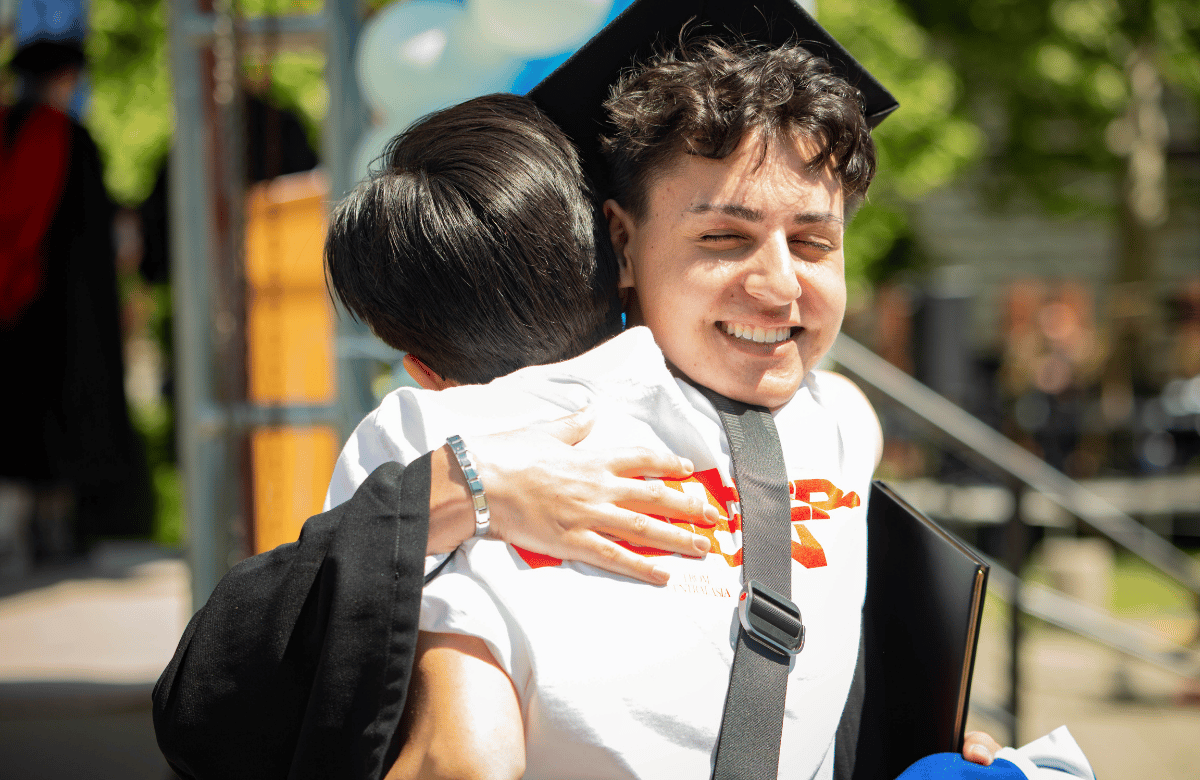 Emil Hayrumyan (‘25) at AUBG Commencement