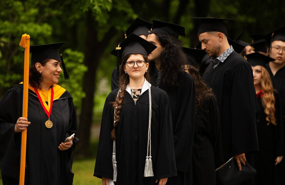 Gabriela Stanimirova ('26) at AUBG Commencement 2026