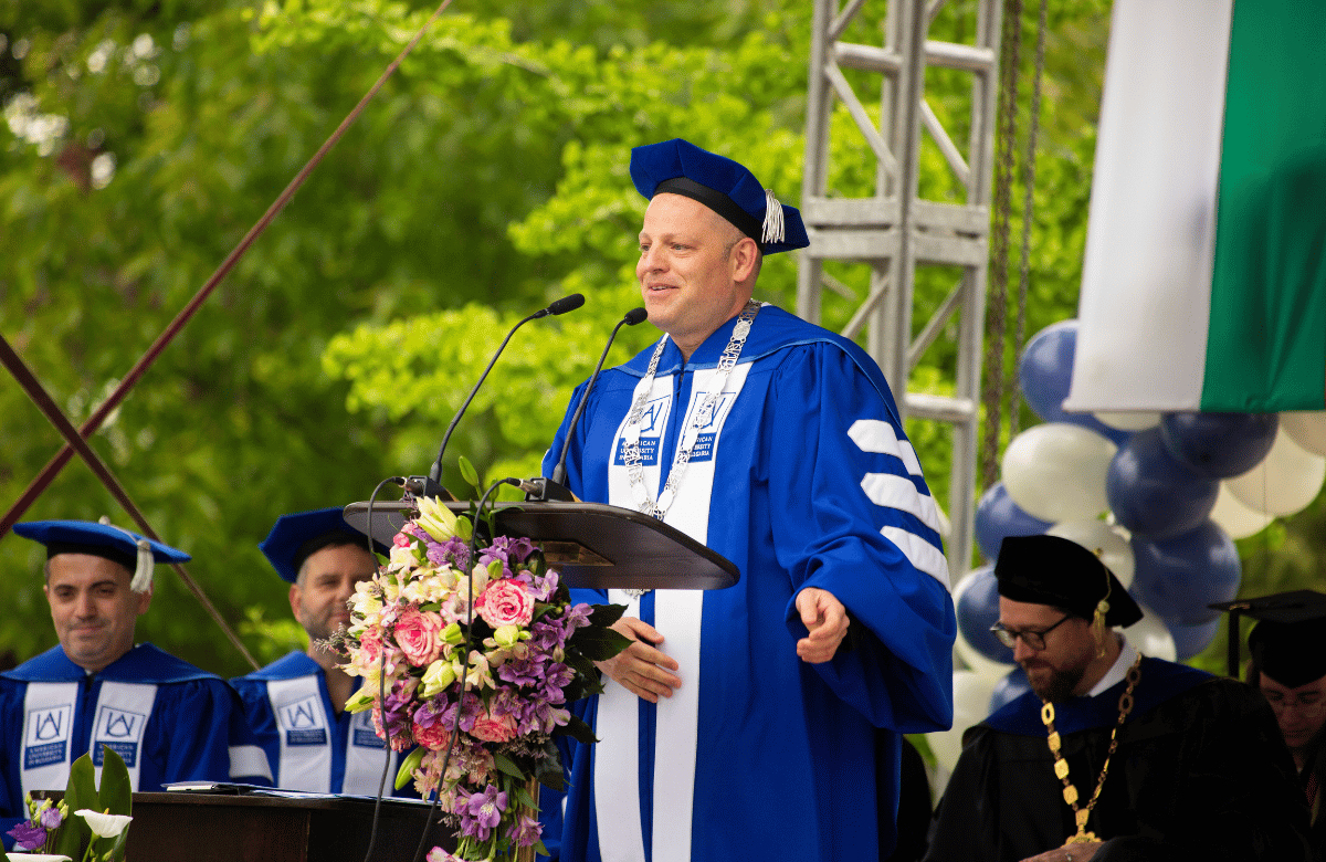 Ivo Tsenov ('03) at AUBG Commencement 2026