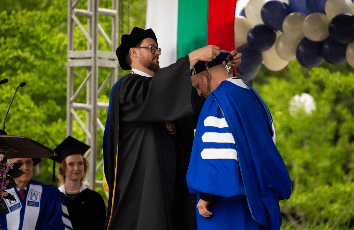 Ivo Tsenov ('03) at AUBG Commencement 2026