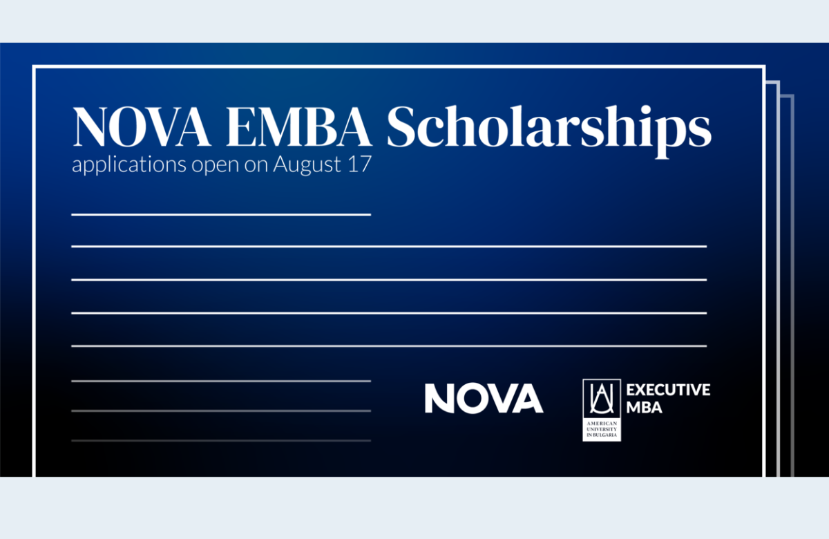 NOVA and AUBG Launch Two EMBA Scholarships for Changemakers in 2027