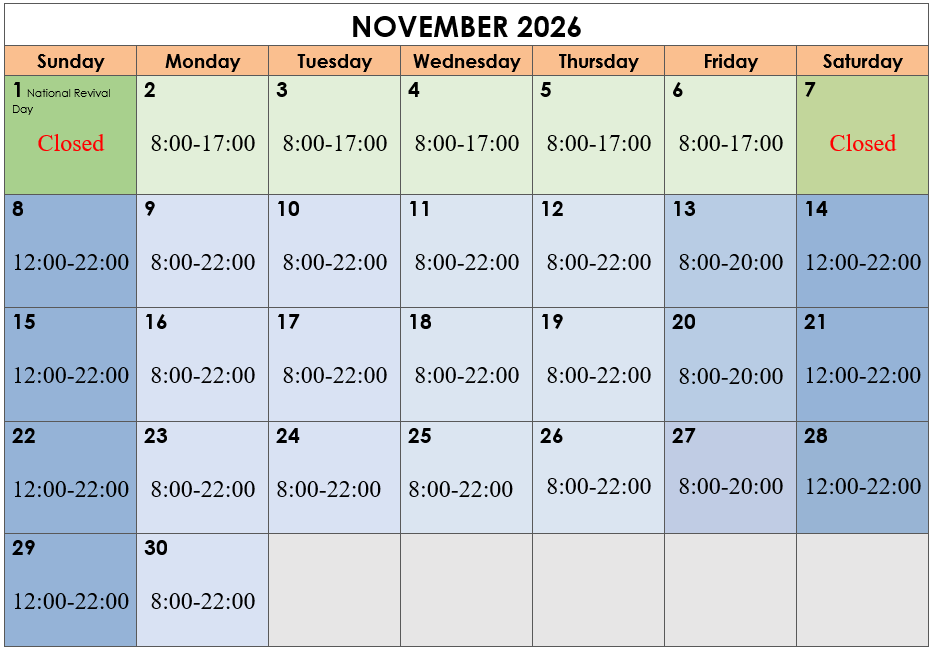 Calendar November