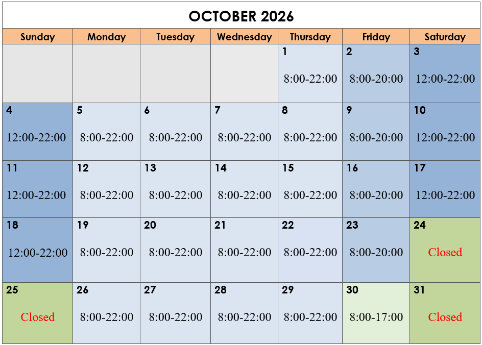 Calendar October